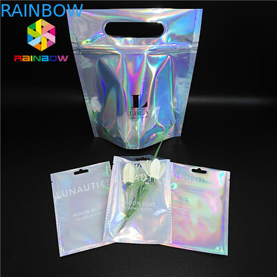 Odzież do bikini Plastikowa torebka Opakowanie Hologram Materiał 3D Stand Up Bag z zamkiem