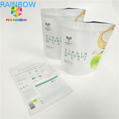 Wklęsłodrukowe plastikowe torebki Opakowanie Wielokrotnego użytku suszone świeże torby z zamkiem błyskawicznym