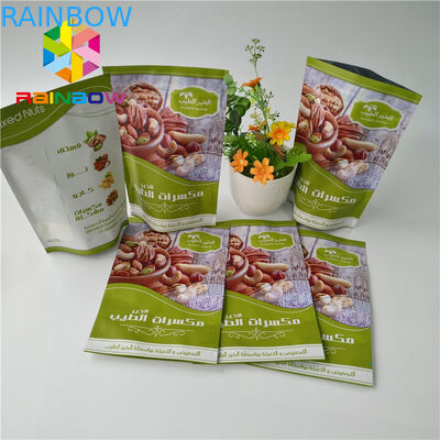 Matowa, wykończona folia aluminiowa Stojąca torebka Jadalne owoce Jerky Opakowanie Niestandardowy druk
