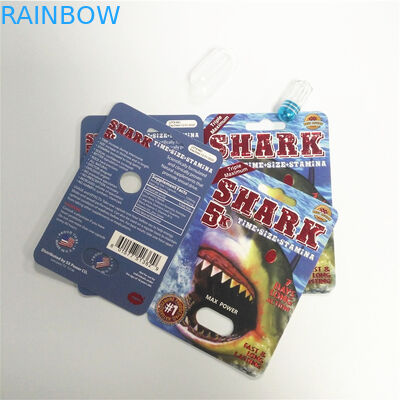 Nosorożec Kapsułka Blister Opakowanie Karty Pudełko ekspozycyjne Męskie Zwiększenie wydajności seksualnej