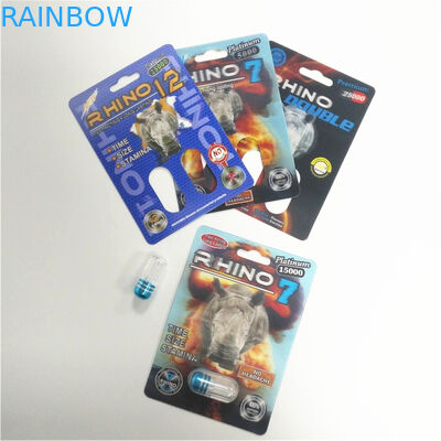 Mężczyzna Seksualne Zwiększanie opakowań pigułek Karta 3D Nosorożec Kula