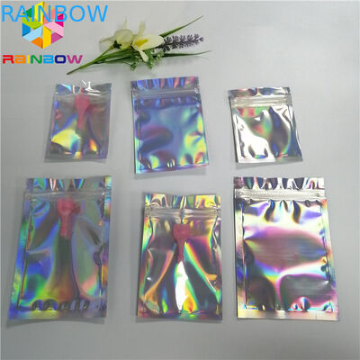 Glitter Flash Star Hologram Mylar Ziplock Torby Błyszczące trzy boczne uszczelnienie twarzy
