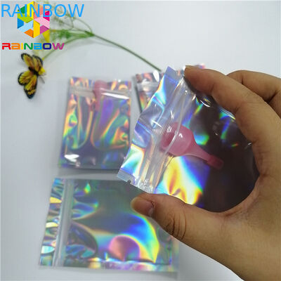 Glitter Flash Star Hologram Mylar Ziplock Torby Błyszczące trzy boczne uszczelnienie twarzy