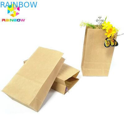 Papier pakowy z płaskim dnem o jakości spożywczej Biodegradowalny, odporny na tłuszcz tłuszcz Opakowanie na przekąski