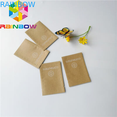 Mały papier z recyklingu brązowy papier pakowy Niestandardowe drukowanie Folia aluminiowa Odporność na wilgoć