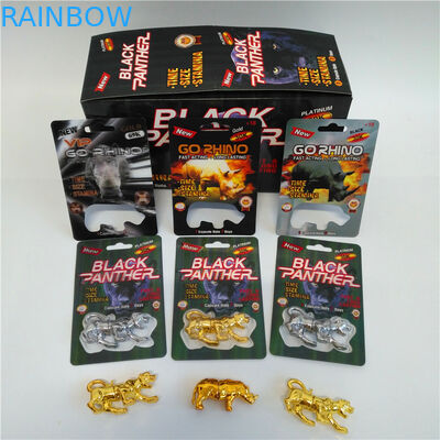 Rhino Figure Blister Container 3D Folding Cards Male Ehancement Rhino Pill Opakowanie Kartonik
