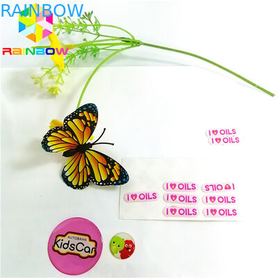 Wodoodporne samoprzylepne naklejki 3D Epoksydowa kopuła Metalowe logo Niestandardowe drukowanie