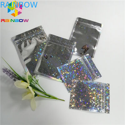 Hologram Foliowa folia Opakowanie Uszczelnienie termiczne Star Flash Mylar Plastikowa trójstronna uszczelka na suwak