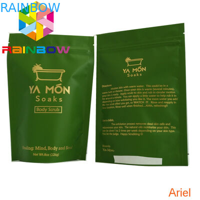 Zamykane etui foliowe Opakowanie Stand Up Body Scrub do cukru Worki na sól morską Uszczelnianie termiczne