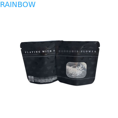 Plastikowe woreczki o matowej czarnej powierzchni Opakowanie Miejsce UV Przezroczyste przezroczyste okno przednie