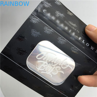 Plastikowe woreczki o matowej czarnej powierzchni Opakowanie Miejsce UV Przezroczyste przezroczyste okno przednie