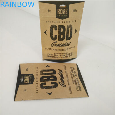 Mylar CBD Oil Swiss Weed Plastikowa torba do pakowania Zamek błyskawiczny wielokrotnego użytku do saszetki Edibles Cbd
