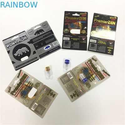 Blister Kapsułka Pojemnik Wydajność seksualna Tabletki Opakowanie Kartki Dostosowany druk