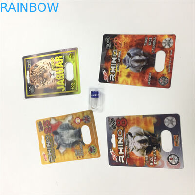 Blister Kapsułka Pojemnik Wydajność seksualna Tabletki Opakowanie Kartki Dostosowany druk