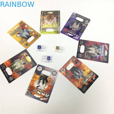 RHINO 8/11/25 Wyświetl Opakowanie z blistrami Opakowanie męskie Zwiększenie wydajności Pigułki 3d Pusty pojemnik