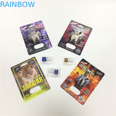 RHINO 8/11/25 Wyświetl Opakowanie z blistrami Opakowanie męskie Zwiększenie wydajności Pigułki 3d Pusty pojemnik