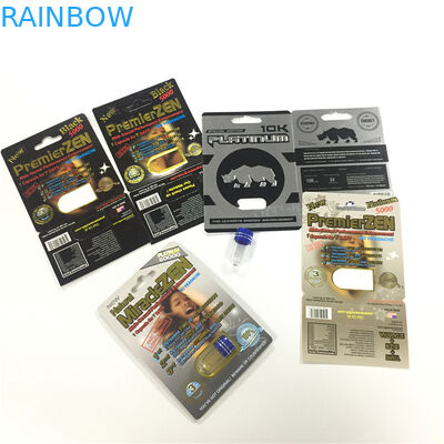 RHINO 8/11/25 Wyświetl Opakowanie z blistrami Opakowanie męskie Zwiększenie wydajności Pigułki 3d Pusty pojemnik