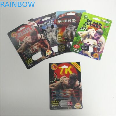 Display Box Opakowanie blistrowe Drukowanie 3d na tabletki wzmacniające dla mężczyzn Mamba