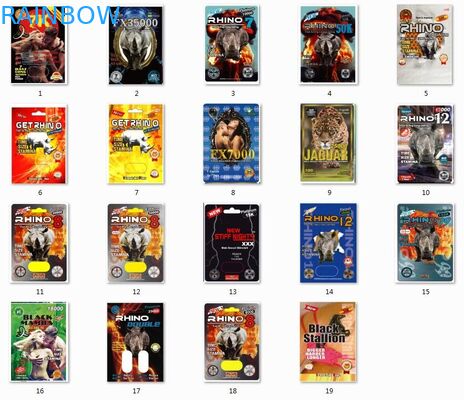 Wytrzymałe opakowanie z blistrami Mamba / Magnum 25k / Stiff Rox Rhino 69 Pudełko na kapsułki