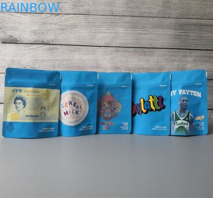 Świeżo sprzedawana torebka z ciasteczkami z holograficznymi naklejkami z ciastek, odporna na zapachy torebka Mylar do pakowania chwastów