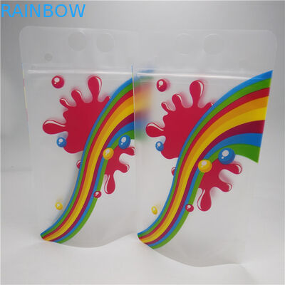 Przezroczyste torby z dolnym mlecznym sokiem, wytrzymałe stojące torebki foliowe z uchwytem