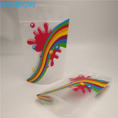 Przezroczyste torby z dolnym mlecznym sokiem, wytrzymałe stojące torebki foliowe z uchwytem