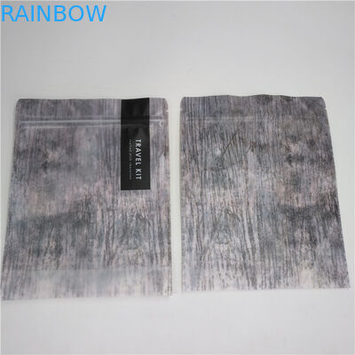 Zamek błyskawiczny na dole Gu Opakowania na kosmetyki Plastikowe etui z mylaru z przezroczystym przodem