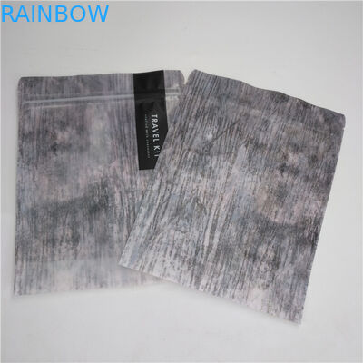 Zamek błyskawiczny na dole Gu Opakowania na kosmetyki Plastikowe etui z mylaru z przezroczystym przodem