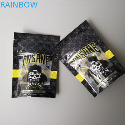 Zapach Odporne na pakowanie Plastikowe torby Ziplock California Cookies Opakowanie Matowa powierzchnia