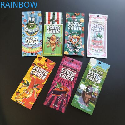 Vape Cartridge Cbd Oil Plastikowe torebki Opakowania Egzotyczne wózki Ziplock Mylar Bag 0,5ml 1ml