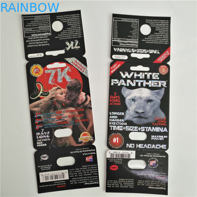 7K Panther Seksualne opakowanie na pigułki Karta personalizacyjna dla kobiet Niestandardowe logo z pudełkiem