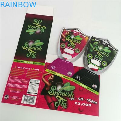 Tabletki wzmacniające męskie Opakowanie blistrowe Karta papierowa na kapsułki D2 Sex Pill