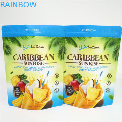 Zamykane opakowania do żywności Torby z folii aluminiowej Plastikowy suplement Doypack Proszek z zamkiem błyskawicznym