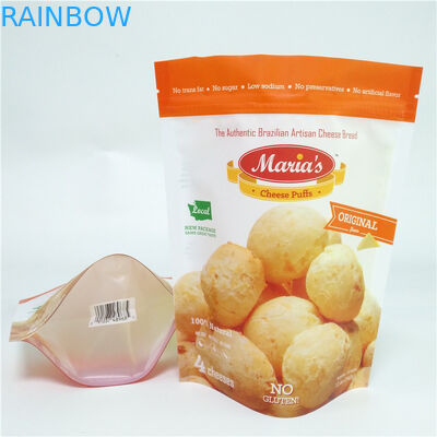 Niestandardowe drukowane torby do pakowania przekąsek z folii aluminiowej z możliwością ponownego uszczelnienia do ptysiowego sera