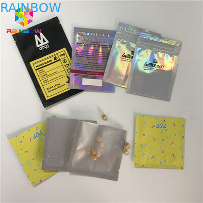 Zapachowe, zgrzewane kosmetyki Tabletki Tabletki Opakowanie Mini 3 x 5 cali z przezroczystym tyłem