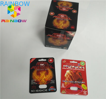 3d Rhino Blister Card Plastikowe pudełko do pakowania w blistry Kapsułki Sex Pills