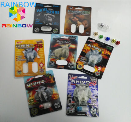 PP Druk 3D Plastikowe opakowania blistrowe Normalny rozmiar Rhino 69 tabletek