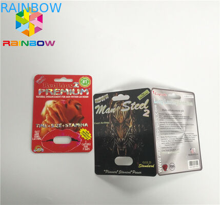 Wsuń Blister Włóż kartę Męskie tabletki wzmacniające Pakowanie Wykończenie powierzchni 3D