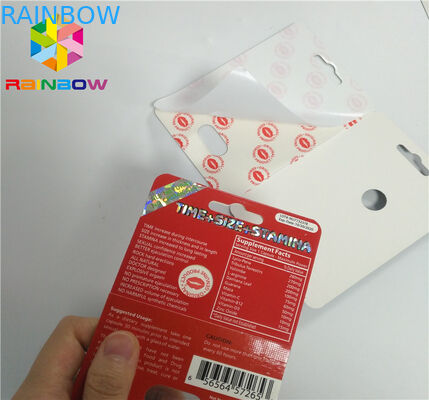 Wsuń Blister Włóż kartę Męskie tabletki wzmacniające Pakowanie Wykończenie powierzchni 3D