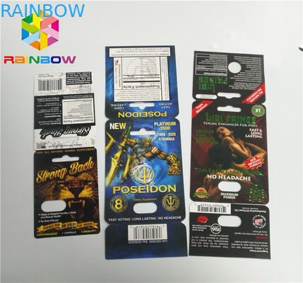 Wsuń Blister Włóż kartę Męskie tabletki wzmacniające Pakowanie Wykończenie powierzchni 3D