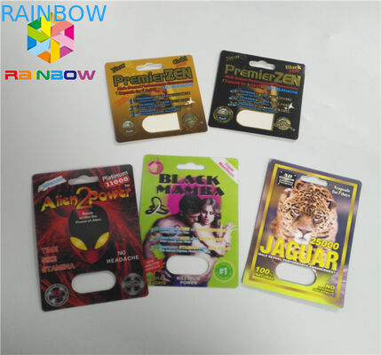 Niestandardowe opakowanie na blister Alien Powder Rhino 3d Paper Pills Opakowanie kapsułek