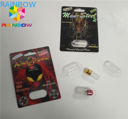 Niestandardowe opakowanie na blister Alien Powder Rhino 3d Paper Pills Opakowanie kapsułek