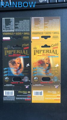 Mężczyzna Moc Seksualna karta 3D Papierowe pudełko Opakowanie Premier Zen Efekt 3D na pigułki seksualne