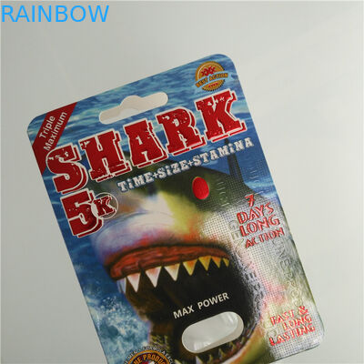 Papierowe opakowanie blistrowe Opakowanie męskie tabletki zwiększające z plastikową kulką