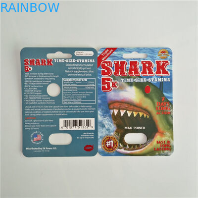 Papierowe opakowanie blistrowe Opakowanie męskie tabletki zwiększające z plastikową kulką