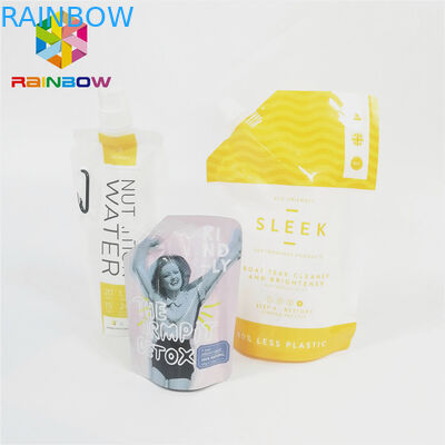 Szczelna wylewka woreczek Opakowanie Błyszcząca powierzchnia Płynny napój Sok Sok Torba nylonowa Laminowana