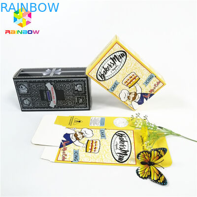 Nadające się do recyklingu niestandardowe logo z nadrukowanym logo marki Papierowe pudełka na karty tłoczone na gorąco z otworem do zawieszania kosmetyków na prezenty