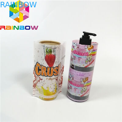 Niestandardowe drukowanie Etykiety termokurczliwe z tworzywa sztucznego Materiał PET / PVC Błyszcząca powierzchnia laminowania