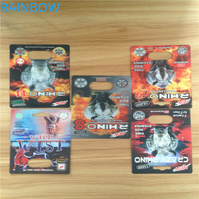 Karty PP 3D Kapsułki Opakowanie Blister Seksualność Rhino 69 Eco - Friendly