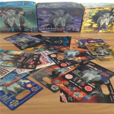 Karty PP 3D Kapsułki Opakowanie Blister Seksualność Rhino 69 Eco - Friendly